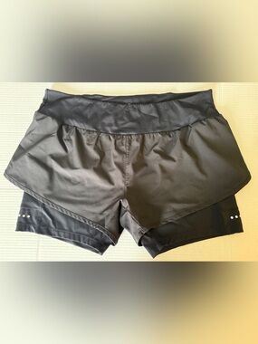 Libin Women's 2-in-1 Running Shorts Black Size XXL Workout Athletic